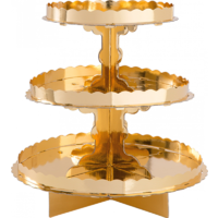3 Tier Cupcake/Treat Stands - Metallic Gold