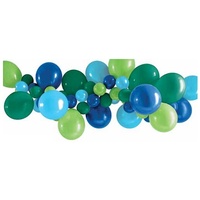 DIY Blue and Green Balloon Garland - Pk 40