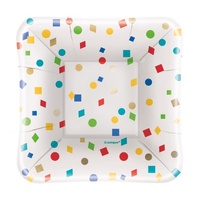 Party Diamonds Mini Square Plates - Pk 8