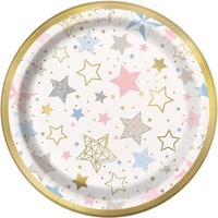 Twinkle Star Foil Lunch Plates - Pk 8
