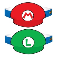 Super Mario Bros Paper Hats- Pk 8
