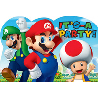 Super Mario Bros Postcard Invitations - Pk 8