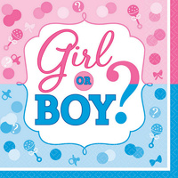 Girl or Boy? 2ply Lunch Napkins - Pk 16