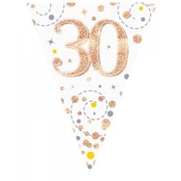 Sparkling Fizz Rose Gold 30 Bunting - 3.9m