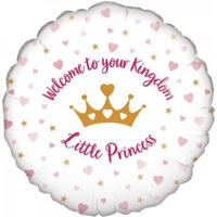 18" Welcome Little Princess Foil Balloon