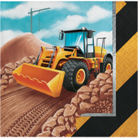 Big Dig Construction Paper Napkins - Pk 16