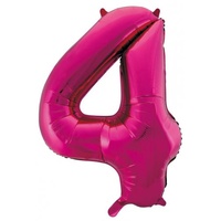 #4 34" Magenta Foil Balloon