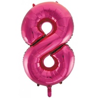 #8 34" Magenta Foil Balloon