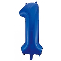 #1 34" Blue Foil Balloon