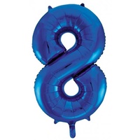 #8 34" Blue Foil Balloon
