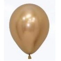 5" Chrome Gold Balloons - Pk 50
