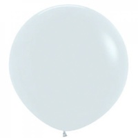 90cm Fashion White Latex Balloons - Pk 3