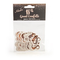 18th Rose Gold Giant Confetti - Pk 100