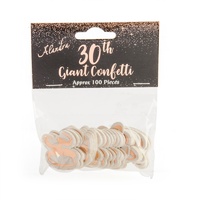 30th Rose Gold Giant Confetti - Pk 100