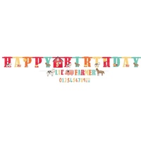 Barnyard Birthday Jumbo Add-an-age Letter Banner Kit
