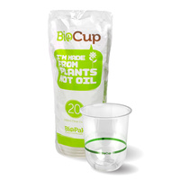 BioCup Clear Plastic Cups (500ml) - Pk 20