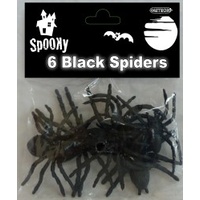 6 BLACK SPIDERS