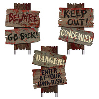 Halloween Cemetery Yard Signs - Pk 3