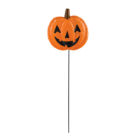 Pumpkin Shaped Small Metal Yard Stake