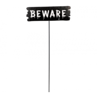 BEWARE Small Metal Yard Stake
