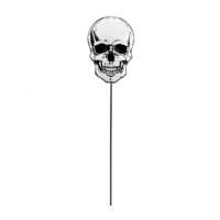 Skull Shaped Metal Yard Stake (58cm)