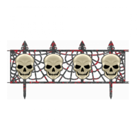 Skull Fence Decorations Multipack - Pk 2
