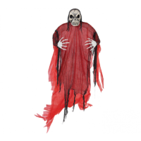 Life Size Red Reaper Hanging Prop Decoration Fabric & Plastic