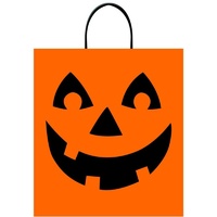 Halloween Jack-O'-Lantern Plastic Loot Bag