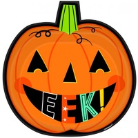 Pumpkin Shaped 7" / 17cm Paper Plates - Pk 8