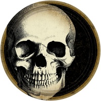Boneyard Round 9" / 23cm Paper Plates - Pk 8