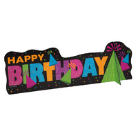 Neon Birthday Deluxe 3D Table Centrepiece (35x11cm)