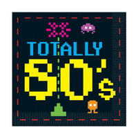 80's Luncheon Napkins - Pk 16