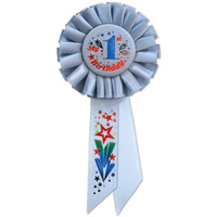 My 1st Birthday Blue Rosette