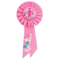 My 1st Birthday Pink Rosette