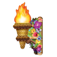 3-D Tiki Wall Torch w/Flame