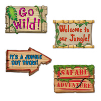 Jungle Sign Cutouts - Pk 4