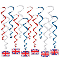 British Flag Whirls - Pk 12