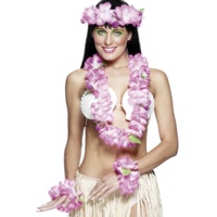 Pink Hawaiian Garland Set