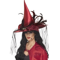 Deep Red Witch Hat