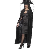 Adult's Deluxe Black Witch's Cape