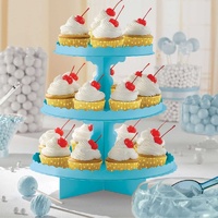 3 Tier Cupcake/Treat Stands - Caribbean Blue