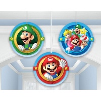 Super Mario Hanging Honeycomb Decorations - Pk 3*