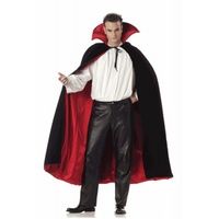 Adults Red & Black Double-Sided Cape (1.4m)