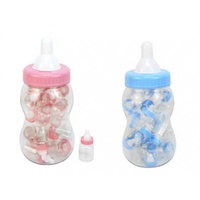 32cm Pink Baby Bottle with 20 small bottles