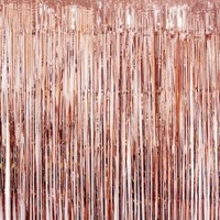 Rose Gold Metallic Tinsel Curtain (2x1m)