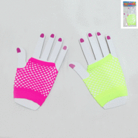 80's Neon Fishnet Gloves