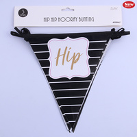 Black Glam "Hip Hip Hooray" Bunting (3m)**