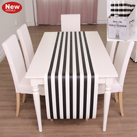 Black & White Stripe Paper Table Runner(50x800cm)