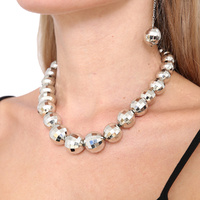 Plastic Disco Ball Necklace