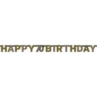 70th Birthday Sparkling Letter Banner - 2.13m
